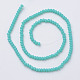 Faceted Solid Color Glass Rondelle Bead Strands GLAA-Q044-3mm-20-2