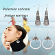 Anattasoul 4 ensembles 4 style tibétain alliage géométrie boucles d'oreilles pendantes pour les femmes EJEW-AN0003-86-3