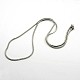 Men Square Snake Chains Necklace NJEW-F027-19-1