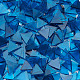 Olycraft ガラスカボション  モザイクタイル  家の装飾やdiyの工芸品  三角形  ブルー  12.5~13x14.5~15x2.5~3mm  約200g/ボックス GGLA-OC0001-10E-4