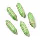 Perles synthétiques de jaspe impérial vert G-K330-04-1