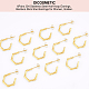 DICOSMETIC 6Pair 304 Stainless Steel Half Hoop Earrings EJEW-DC0001-14-4