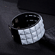 Bracelets mode unisexe en alliage de cordon en cuir cloutés BJEW-BB15511-F-2