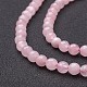 Chapelets de perles en quartz rose naturel X-G-G099-F6mm-15-3