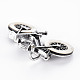 Bicycle Shape Natural White Shell Brooch Pin G-N333-010A-RS-4