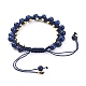 Natural Lapis Lazuli Braided Bead Bracelets BJEW-JB04914-02-2