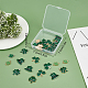 SUNNYCLUE 1 Box 40Pcs 8 Style Four Leaf Clover Charm St. Patrick's Day Enamel Lucky 4 Leaf Clover Charms Hat Irish Shamrock Green Charms for jewellry Making Charms Good Luck Earrings Craft Supplies ENAM-SC0002-87-7