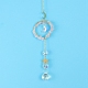 Glass & Brass Pendant Decorations HJEW-PW0002-08A-1