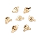 304 Stainless Steel Snap Clasps, Flat Round, Golden, 15x9x5mm, Hole: 1.5mm and 2mm