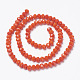 Opaque Solid Color Glass Beads Strands EGLA-A034-P4mm-D03-2