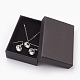Brass Cubic Zirconia Necklaces & Earrings Jewelry Sets SJEW-JS00984-2