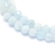 Chapelets de perles en aigue-marine naturelle G-E411-19D-3mm-3