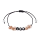 Bracelets de perles tressées en pierres précieuses naturelles BJEW-JB09608-2