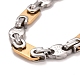 Vacuum Plating 304 Stainless Steel Oval Link Chains Bracelet STAS-E160-07GP-2