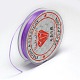 フラット弾性クリスタルストリング  紐コードの水晶の線  紫色のメディア  0.8mm  約10.93ヤード（10m）/ロール EW-F001-03-2