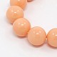 Round Shell Pearl Beads Strands BSHE-I002-8mm-A218-1