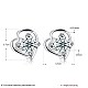 Exquisite 925 Sterling Silver Cubic Zirconia Stud Earrings EJEW-BB20115-7