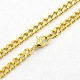 Men's 304 Stainless Steel Curb Chain Necklaces STAS-O037-57G-1