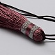 Décorations de gros pendentif pompon en nylon HJEW-L010-15-2