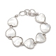 Natural White Shell Link Chain Bracelets BJEW-E077-02P-02-1