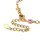 Enamel Flower & Cross Link Chain Bracelet BJEW-C023-01G-02-3