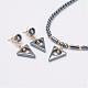 Non-Magnetic Synthetic Hematite Jewelry Sets SJEW-F147-07-1