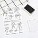 GLOBLELAND Bow Knot Theme Clear Stamps Handmade Hemp Knot Silicone Clear Stamp Seals for Cards Making DIY Scrapbooking Photo Journal Album Decor Craft DIY-WH0167-56-611-6