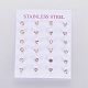 304 Stainless Steel Stud Earrings EJEW-I229-03G-B-3