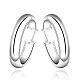 Women Big Earrings Silver Plated Brass Hoop Earrings EJEW-BB08259-1
