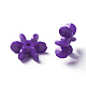 Perles de fleurs en acrylique orchidée foncée pour bijoux de collier X-SACR-S623-7-2