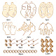 Sunnyclue bricolage kits de fabrication de boucles d'oreilles sur le thème du corps humain DIY-SC0011-78G-6