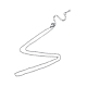 304 collar de cadenas de cable de acero inoxidable para hombres y mujeres NJEW-N050-A03-S15-3