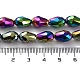Chapelets de perles en verre électroplaqué EGLA-R045-12x8mm-03-3