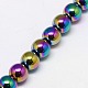 Electroplate Non-magnetic Synthetic Hematite Beads Strands G-J169A-3mm-05-3
