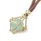 Crystal Holder Cage Necklaces NJEW-JN04586-01-3