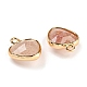 Подвески-сердечки из натуральных и синтетических драгоценных камней с ограненными камнями G-Q006-07G-3