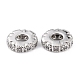 Brass Micro Pave Clear Cubic Zirconia Beads ZIRC-P091-04B-RS-2