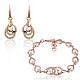 Real Gold & Rose Gold PlatedEco-Friendly Tin Alloy Czech Rhinestone Party Jewelry Sets SJEW-BB10974-04RG-1