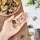 GORGECRAFT 80PCS 4 Colors Metal Brads Fasteners 2 Sizes Mini Brads Fasteners Scoreboard Drawer Handle with Pull Rings for Kitchen Bathroom DIY Decoration Crafts(Antique Lime+Gold+Light Gold+Silver) FIND-GF0003-97-3