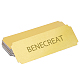 Benecreat 50 個のアルミシート  空白のネームプレート  レーザー彫刻用  昇華  長方形  ゴールドカラー  75x25x0.4mm  50個/箱 DIY-BC0012-30B-1