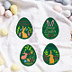 FINGERINSPIRE 5 Pcs Layered Easter Eggs Bunny Painting Stencil 5.9x5.9inch Reusable Cute Rabbit Easter Eggs Drawing Template Happy Easter Decoration Stencil for Painting on Wood Wall Fabric Furniture DIY-WH0394-0198-7
