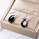 Platinum Tone Stainless Steel Dangle Earrings EJEW-EE0002-06B-2