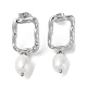 Серьги-гвоздики из пластика и нержавеющей стали 304 EJEW-S227-03P-1