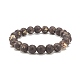 4pcs ensemble de bracelets extensibles en perles rondes en agate naturelle de 4 tailles BJEW-JB08196-4