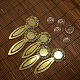 18mm Clear Domed Glass Cabochon Cover for Antique Golden DIY Alloy Portrait Bookmark Making DIY-X0118-AG-NR-1