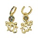 Alloy Micro Pave Cubic Zirconia Dangle Earrings EJEW-F209-02G-2