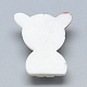 樹脂子犬カボション  漫画の犬  ホワイト  26x23.5x10.5mm CRES-Q198-148-2