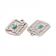 Synthetic Turquoise Pendants PALLOY-D013-12AS-3
