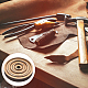 Utensile da taglio rotondo in pelle di legno DIY-WH0043-96-4