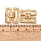 Fermoirs repliables en laiton micro pave zircone cubique transparente&nbsp;KK-K422-14G-3